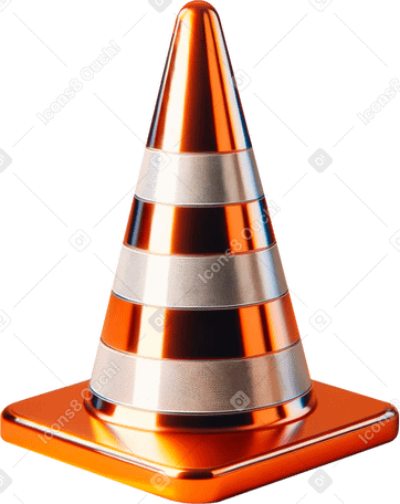 Оранжевый дорожный конус в PNG, SVG