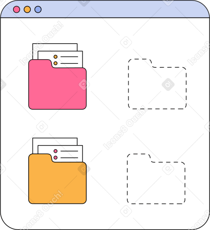 folder browser Illustration in PNG, SVG