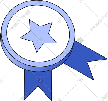 Medal with star PNG, SVG