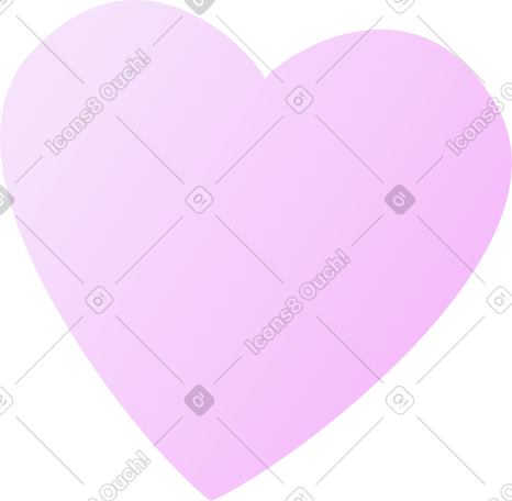 heart with pink gradient PNG, SVG