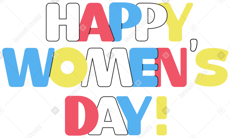 lettering happy women's day! PNG, SVG