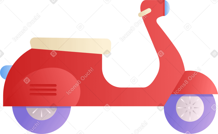 scooter Illustration in PNG, SVG