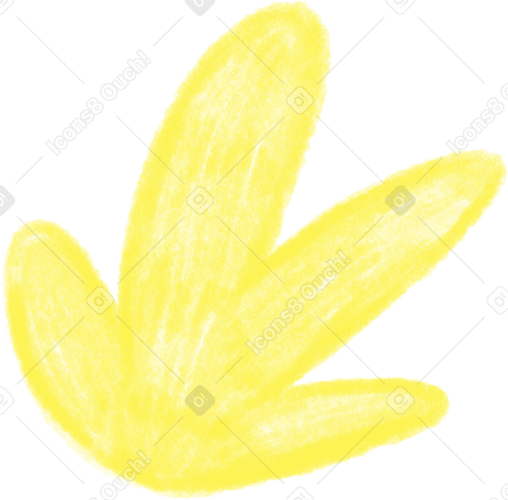 yellow textured bush Illustration in PNG, SVG