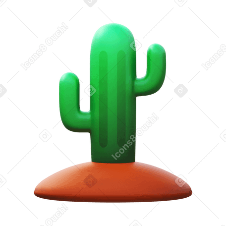 3D desert plant Illustration in PNG, SVG