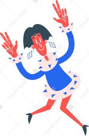 woman jumping Illustration in PNG, SVG