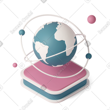 Earth globe network connection动态插图，格式有GIF、Lottie (JSON)、AE