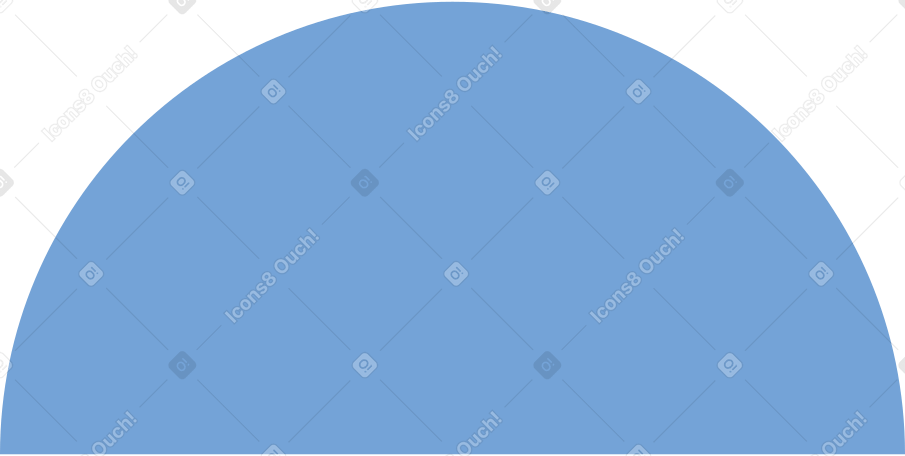 blue semicircle Illustration in PNG, SVG