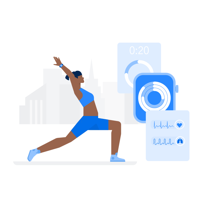 Smart Fitness Clipart illustration in PNG, SVG
