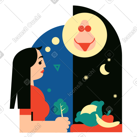 女人为了苗条身材而节食 PNG, SVG