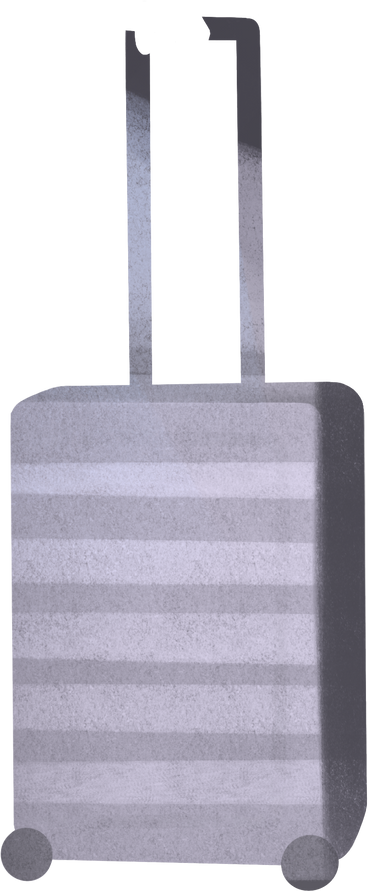 Gray suitcase PNG, SVG