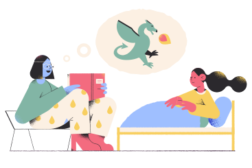 Bedtime story PNG, SVG