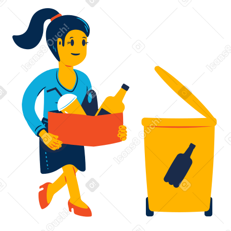 プラスチックごみの分別 のpngとsvgでのイラスト