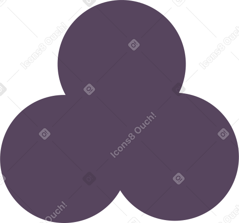 purple trefoil PNG, SVG
