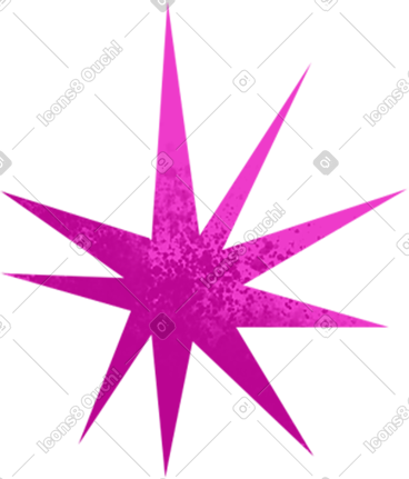 Pink textured star PNG, SVG