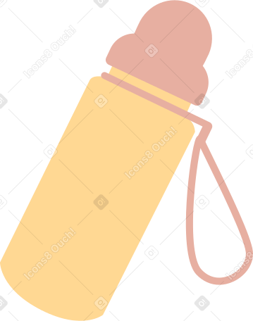 yellow water bottle PNG, SVG