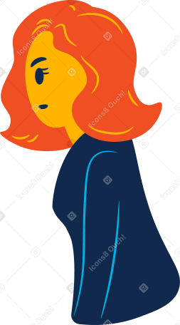 red haired woman Illustration in PNG, SVG