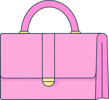 pink briefcase PNG, SVG