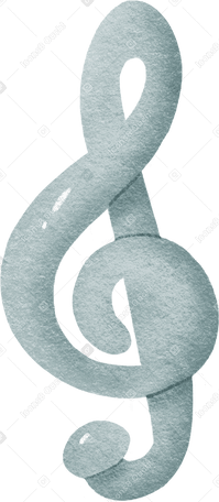 treble clef Illustration in PNG, SVG