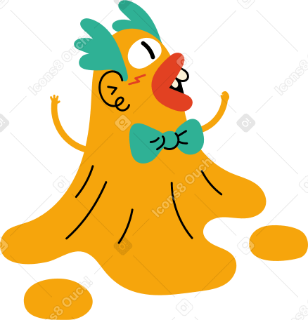 personaje amarillo tuerto con corbata PNG, SVG