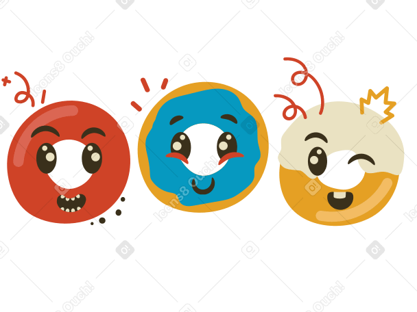 Cute donuts PNG, SVG