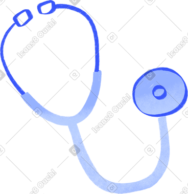 Blue stethoscope PNG, SVG