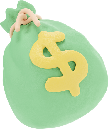 Зеленая сумка-доллар в PNG, SVG
