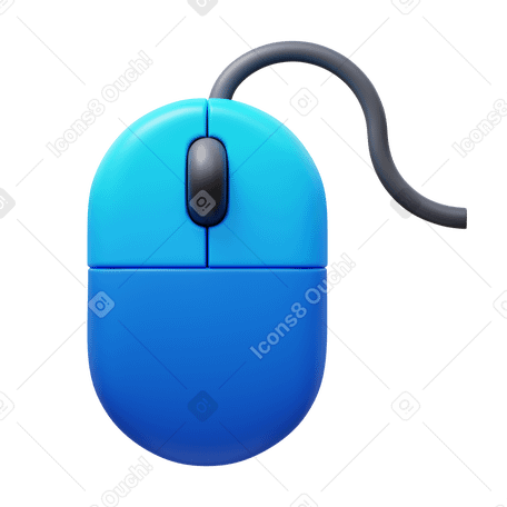 3D mouse Illustration in PNG, SVG