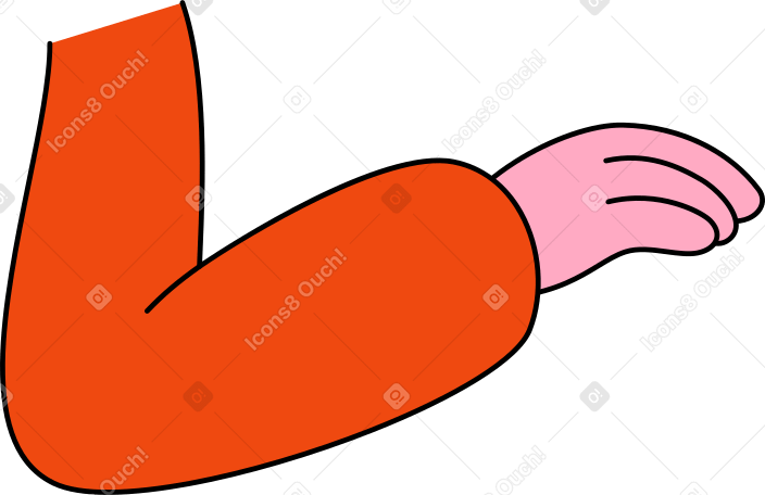 빨간 소매 손 PNG, SVG