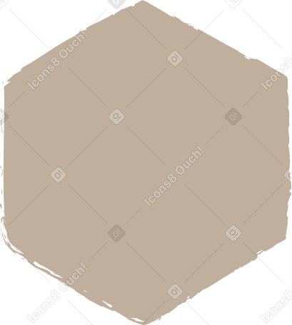 light grey hexagon Illustration in PNG, SVG