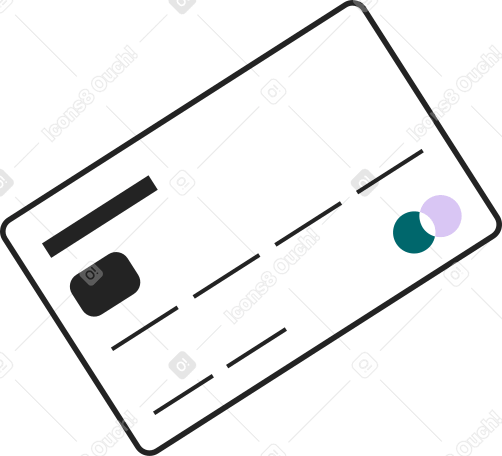 bank payment card Illustration in PNG, SVG
