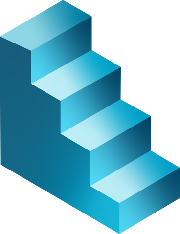 isometric staircase PNG, SVG