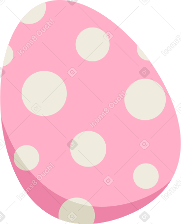 easter egg with polka dots PNG, SVG