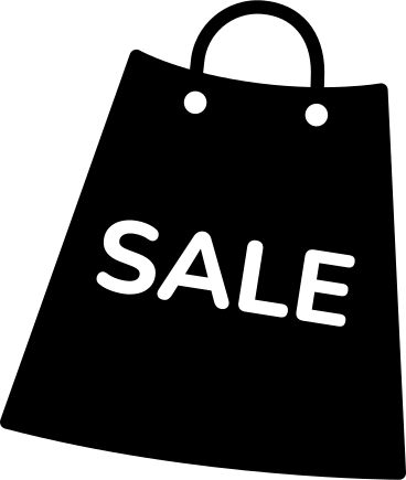 Продажа черного пакета в PNG, SVG