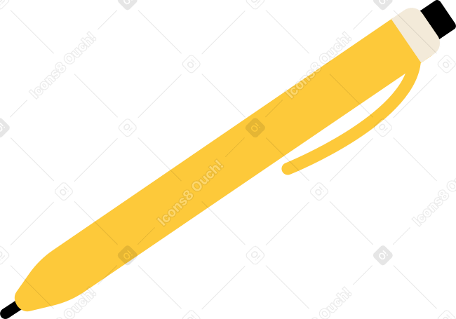 yellow pen Illustration in PNG, SVG