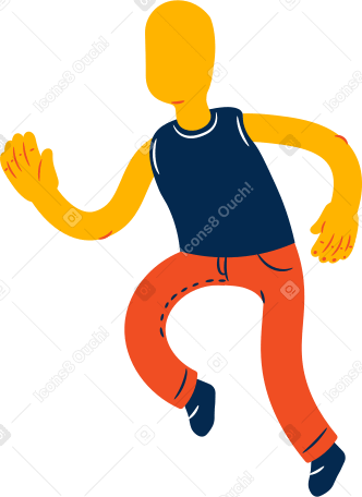 boy hurrying Illustration in PNG, SVG