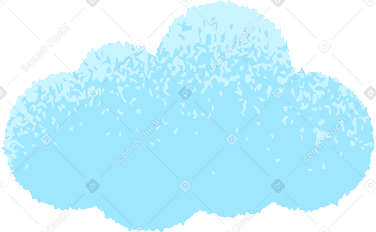 blue cumulus fluffy cloud Illustration in PNG, SVG