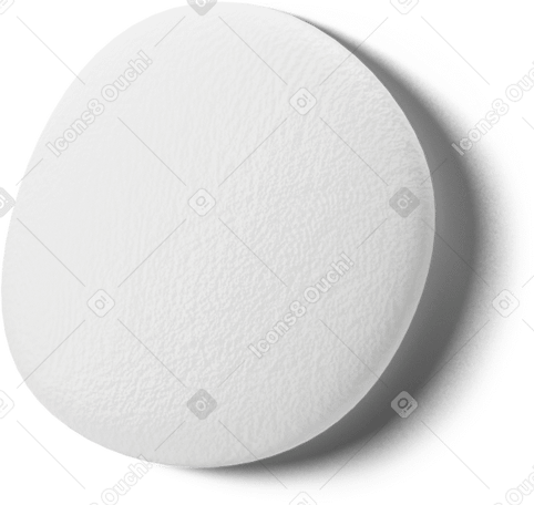 3D White part of an eye PNG, SVG