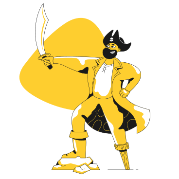Pirate standing with a sword PNG, SVG