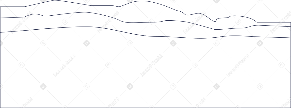 desert landscape line Illustration in PNG, SVG