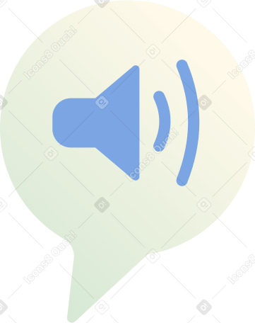 speech bubble with loudspeaker Illustration in PNG, SVG