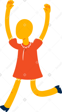 girl jumping Illustration in PNG, SVG
