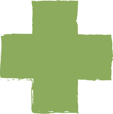 Dark green cross PNG, SVG