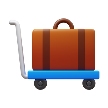 luggage trolley PNG, SVG