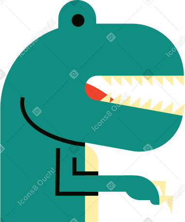teranosaurus Illustration in PNG, SVG