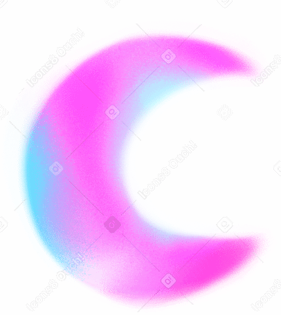pink and blue crescent moon Illustration in PNG, SVG