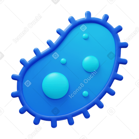3D bacteria PNG, SVG