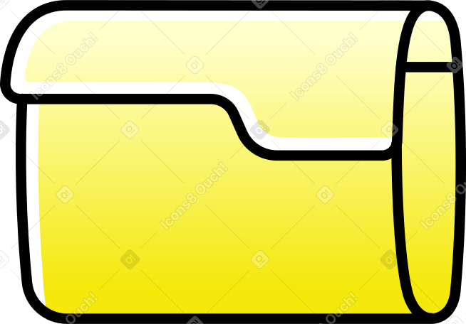 Carpeta amarilla para papeles PNG, SVG
