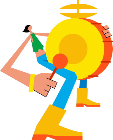 man playing the drum PNG, SVG