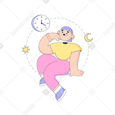 Woman waiting for too long Illustration in PNG, SVG