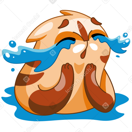 Crying Illustration in PNG, SVG